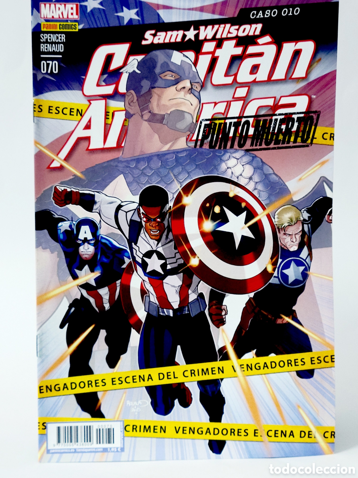 C&oacute;mics: C&Oacute;MIC CAPITAN AM&Eacute;RICA 70 PUNTO MUERTO SAM WILSON CASO 010 PANINI MARVEL VOLUMEN GRAPA DE KIOSCO