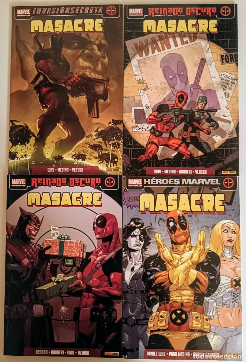 C&oacute;mics: Lote Masacre Daniel Way Tomos 1 al 4 Panini Marvel MINT