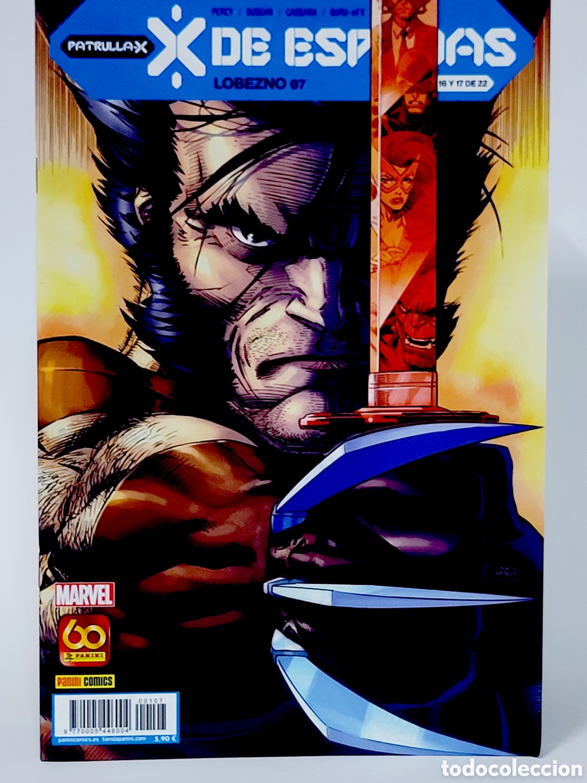 C&oacute;mics: C&Oacute;MIC PATRULLA-X LOBEZNO 107 X DE ESPADAS PANINI MARVEL GRAPA DE KIOSCO