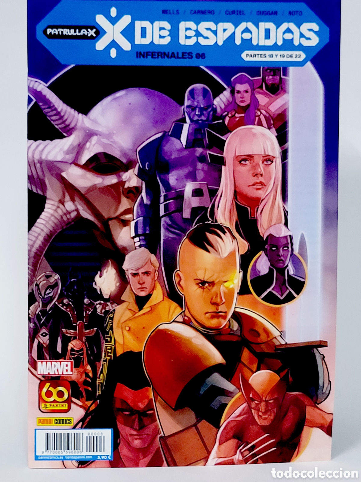 C&oacute;mics: C&Oacute;MIC PATRULLA-X INFERNALES 6 X DE ESPADAS PANINI MARVEL GRAPA DE KIOSCO
