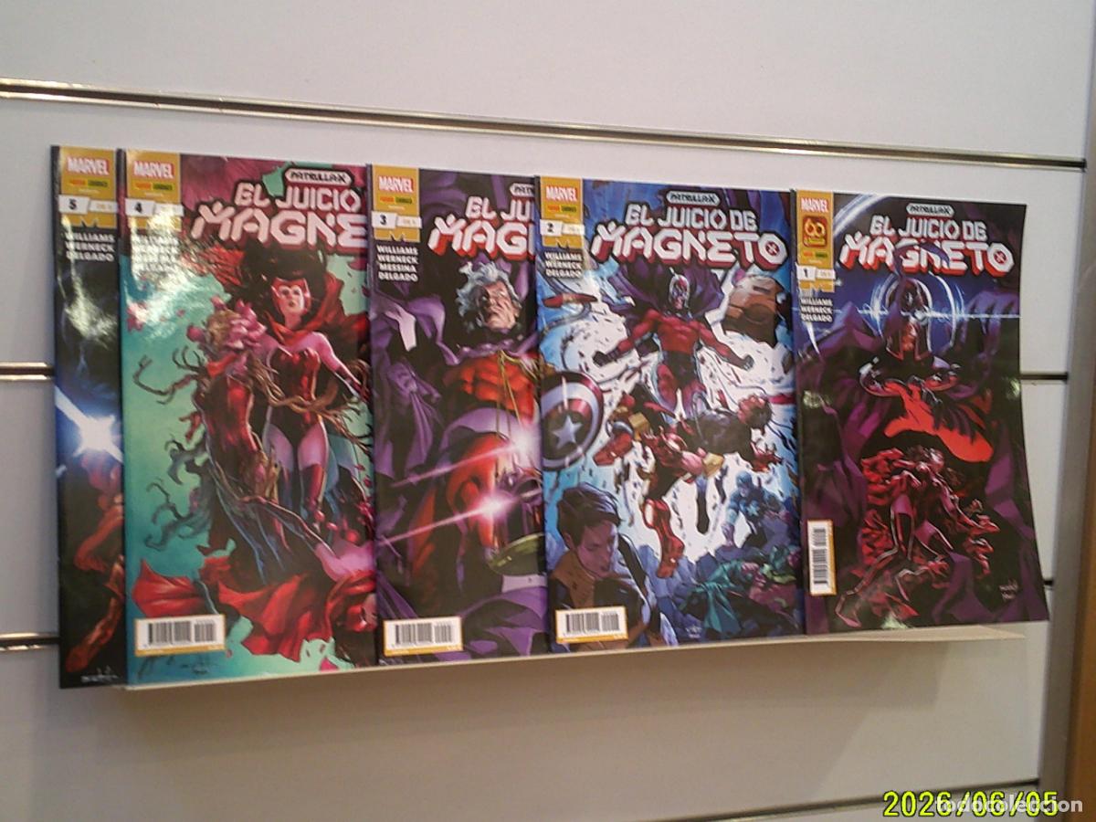 C&oacute;mics: PATRULLA-X EL JUICIO DE MAGNETO COMPLETA 5 NUMEROS MARVEL - PANINI OFERTA (ANTES 18,20&euro;)