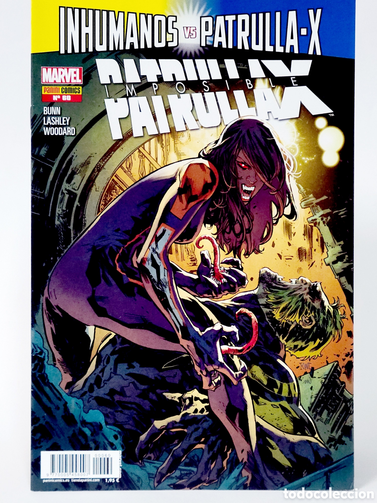 C&oacute;mics: C&Oacute;MIC LA IMPOSIBLE PATRULLA -X 60 INHUMANOS VS PATRULLA-X PANINI MARVEL GRAPA DE KIOSCO