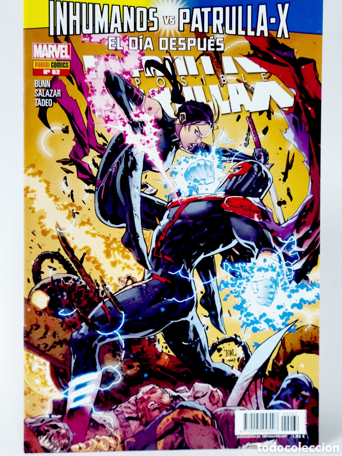 C&oacute;mics: C&Oacute;MIC LA IMPOSIBLE PATRULLA -X 62 INHUMANOS VS PATRULLA-X PANINI MARVEL GRAPA DE KIOSCO