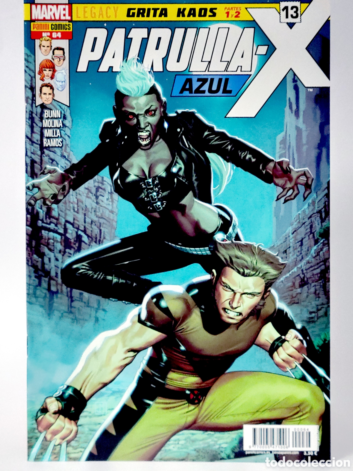 C&oacute;mics: C&Oacute;MIC PATRULLA -X AZUL 64 PANINI MARVEL GRAPA DE KIOSCO