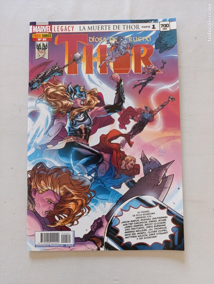 C&oacute;mics: THOR DIOSA DEL TRUENO N&ordm; 81 - MARVEL - PANINI (IB)