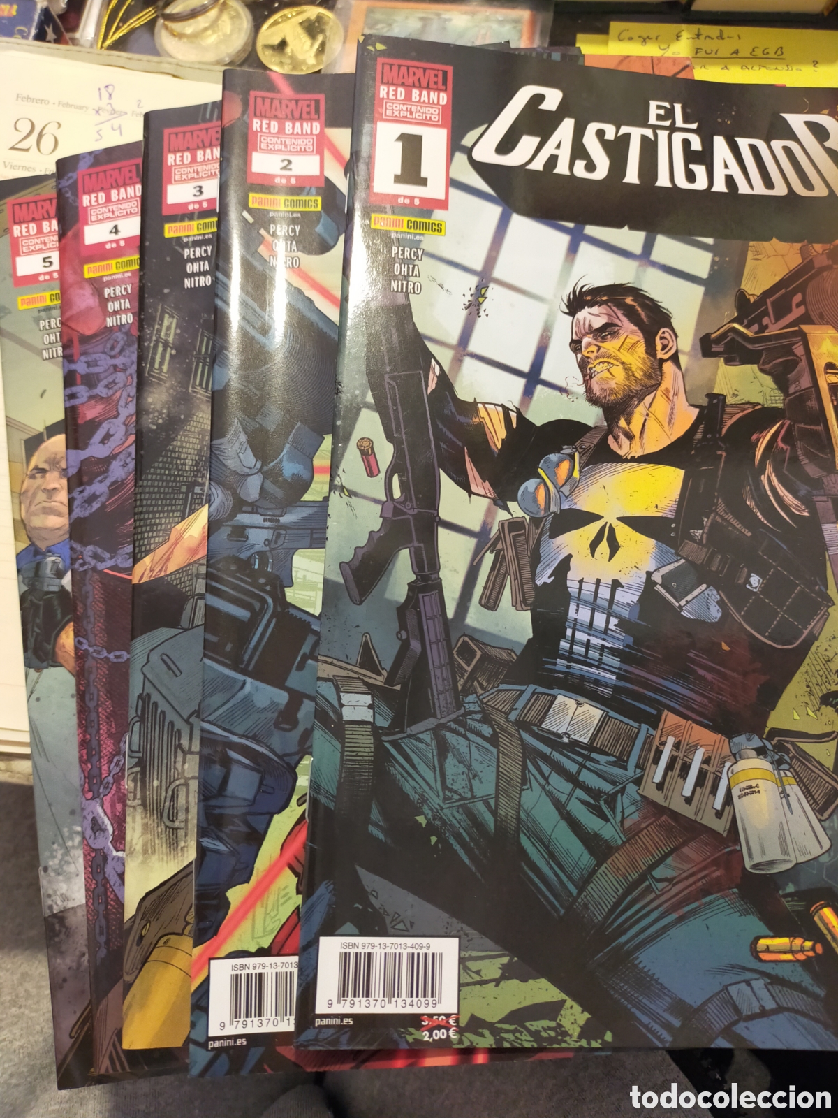 C&oacute;mics: EL CASTIGADOR RED BAND COMPLETA 1-5 PANINI NUEVOS