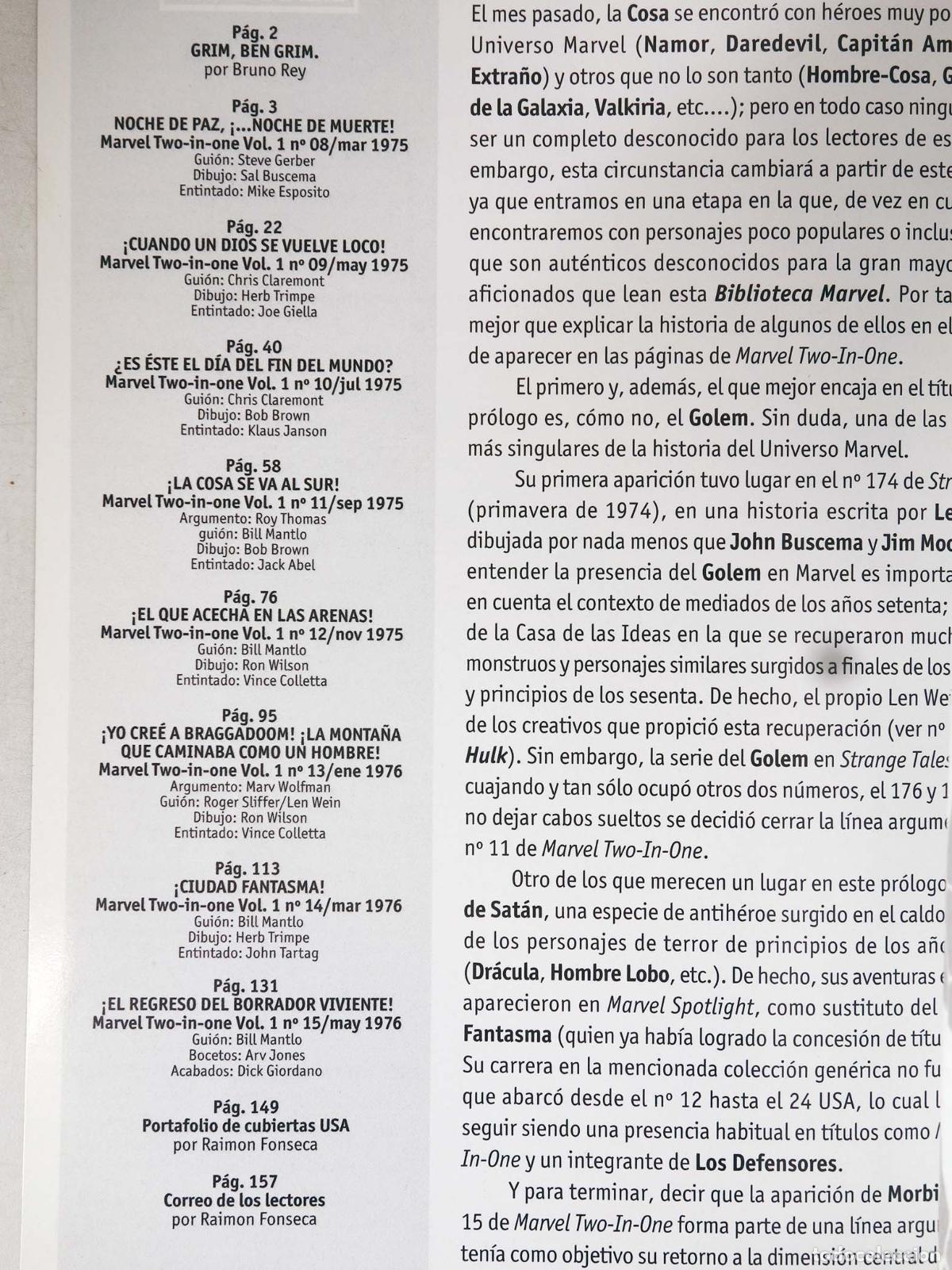 C&oacute;mics: BIBLIOTECA MARVEL EXCELSIOR: LA COSA MARVEL TWO IN ONE 4 (Vvaa) Panini, 2005 - Foto 3