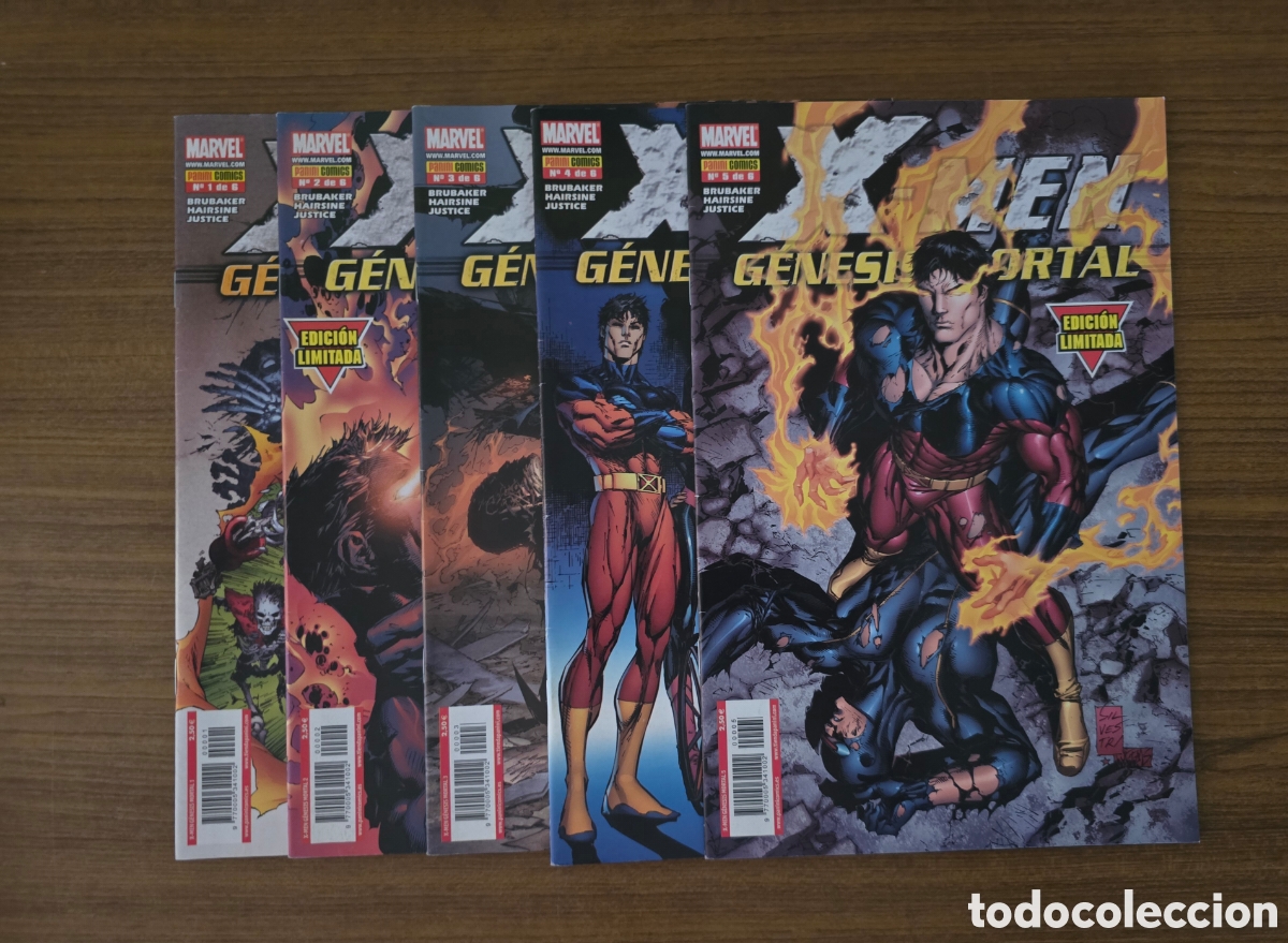 C&oacute;mics: X MEN, GENESIS MORTAL,5 EJEMPLARES DE 6,(PANINI COMICS-MARVEL - Foto 1