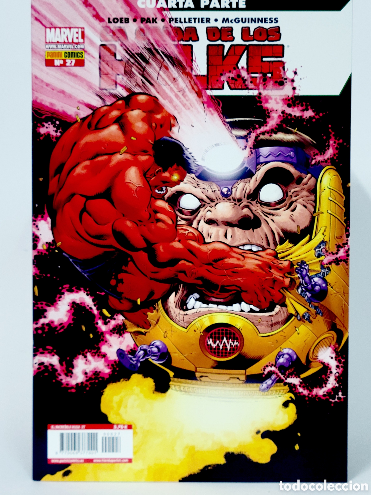 C&oacute;mics: C&Oacute;MIC DE KIOSCO LA CA&Iacute;DA DE LOS HULKS 27 PANINI MARVEL GRAPA - Foto 1