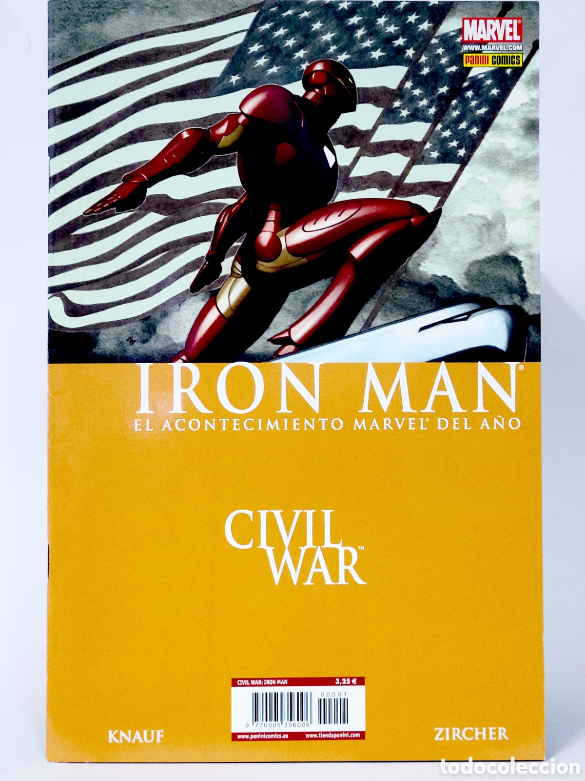 C&oacute;mics: C&Oacute;MIC CIVIL WAR IRON MAN 1 PANINI MARVEL GRAPA DE KIOSCO
