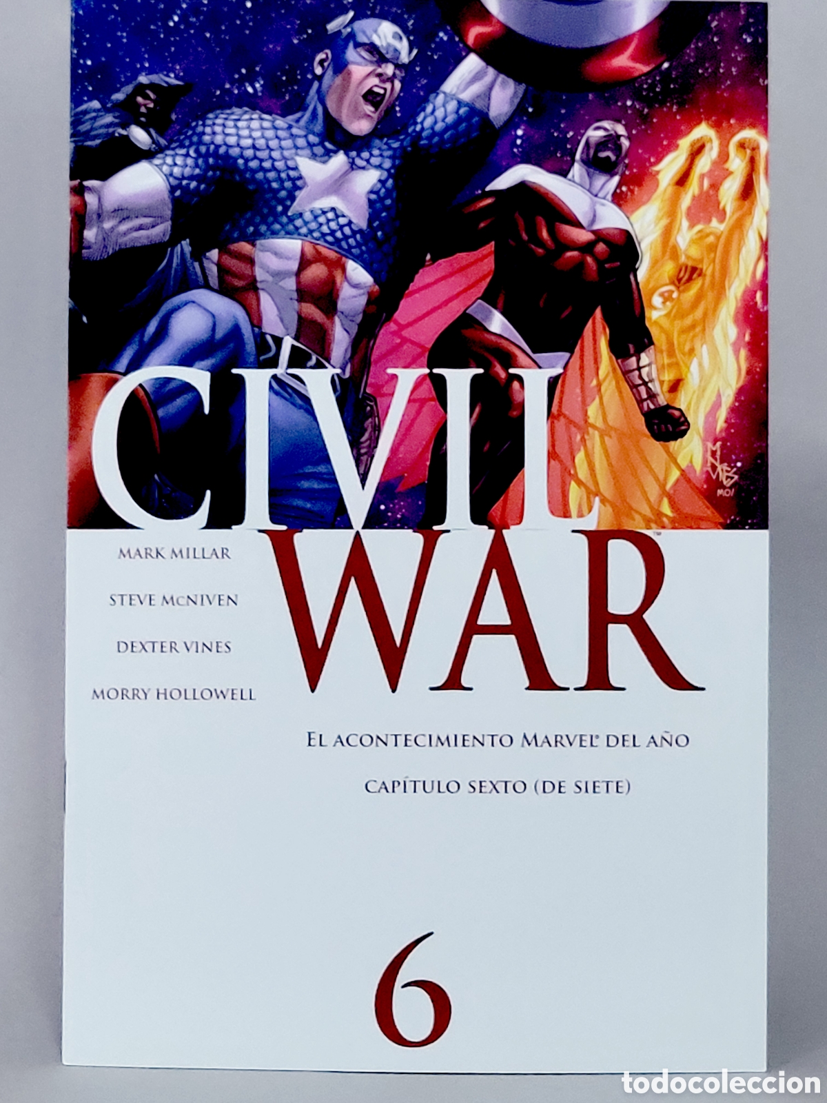 C&oacute;mics: C&Oacute;MIC CIVIL WAR 6 SERIE LIMITADA PANINI MARVEL GRAPA DE KIOSCO