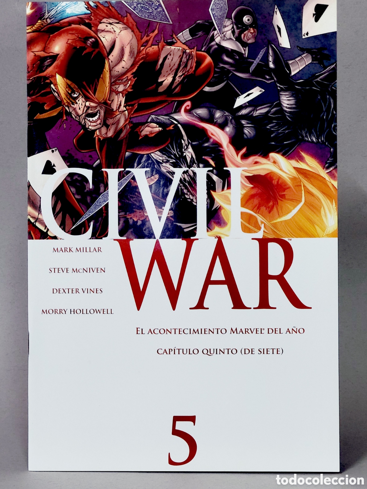 C&oacute;mics: C&Oacute;MIC CIVIL WAR 5 SERIE LIMITADA PANINI MARVEL GRAPA DE KIOSCO - Foto 1