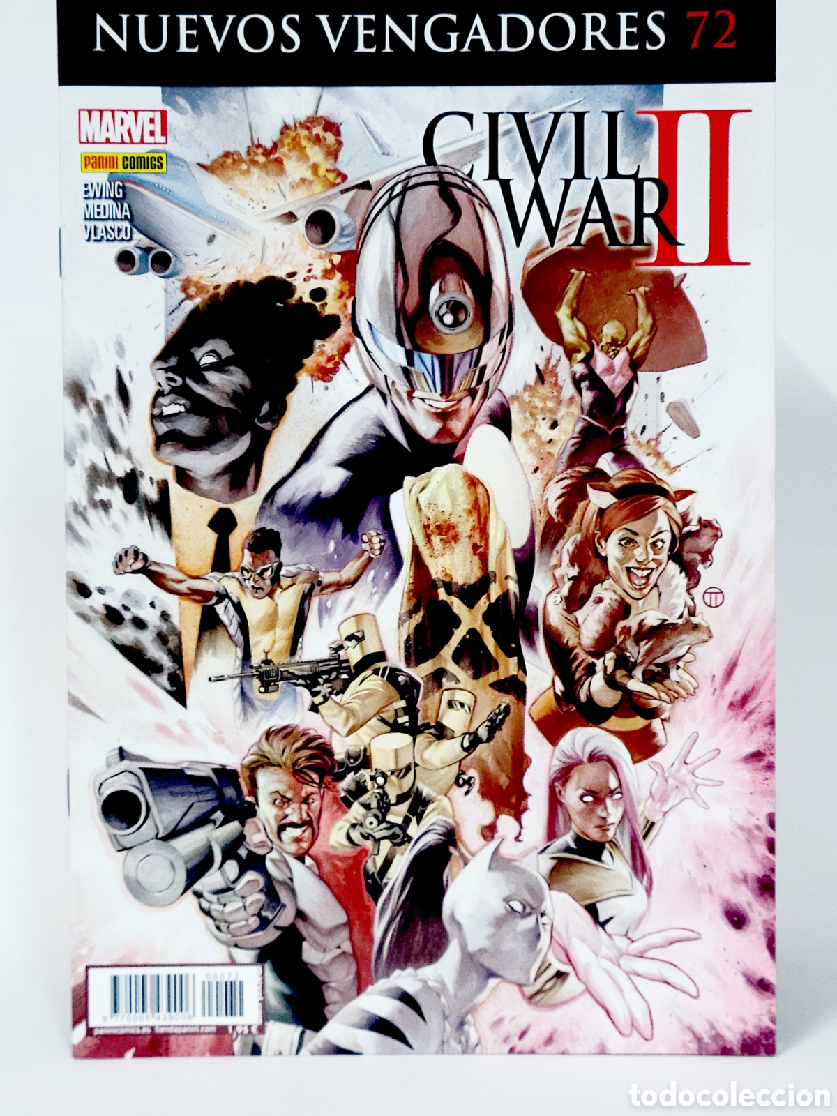 C&oacute;mics: C&Oacute;MIC NUEVOS VENGADORES 72 CIVIL WAR II PANINI MARVEL GRAPA DE KIOSCO