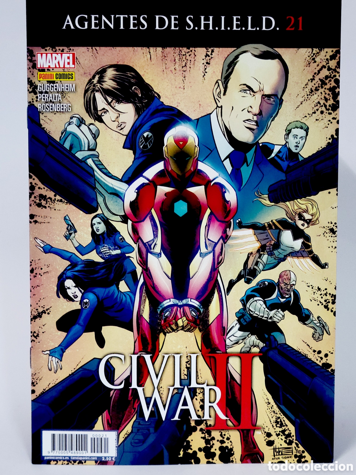 C&oacute;mics: C&Oacute;MIC AGENTES DE SHIELD 21 CIVIL WAR II PANINI MARVEL GRAPA DE KIOSCO