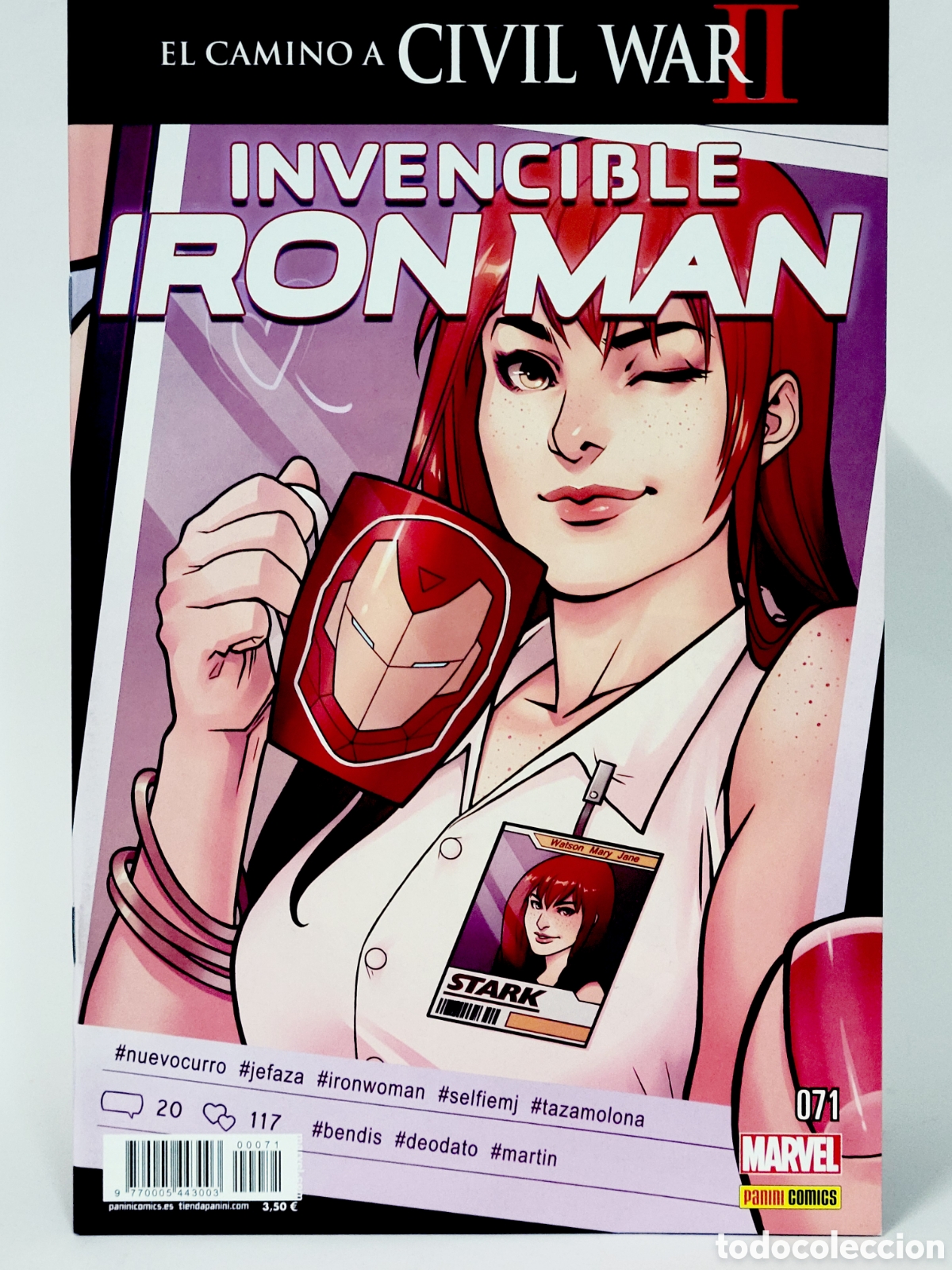C&oacute;mics: C&Oacute;MIC INVENCIBLE IRON MAN 71 CIVIL WAR II PANINI MARVEL GRAPA DE KIOSCO