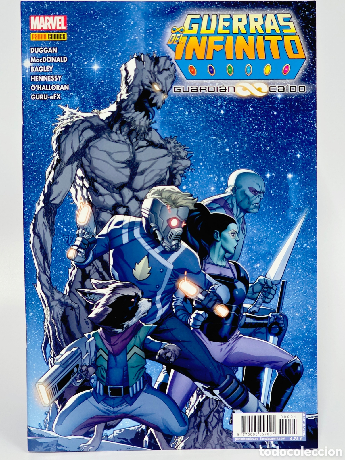 C&oacute;mics: C&Oacute;MIC GUERRAS DEL INFINITO GUARDI&Aacute;N CA&Iacute;DO PANINI MARVEL GRAPA DE KIOSCO