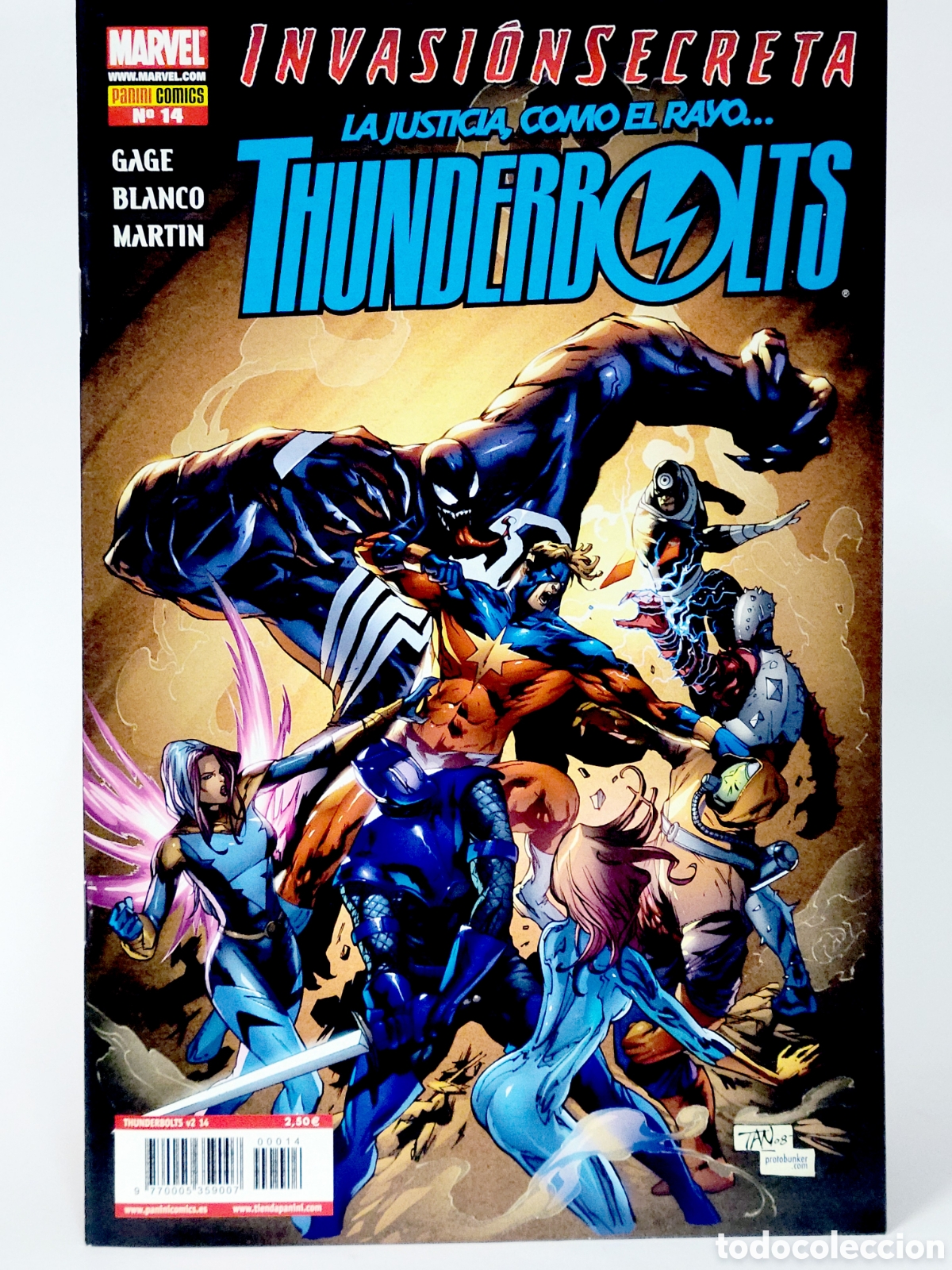 C&oacute;mics: C&Oacute;MIC THUNDERBOLTS 14 INVASI&Oacute;N SECRETA PANINI MARVEL GRAPA DE KIOSCO