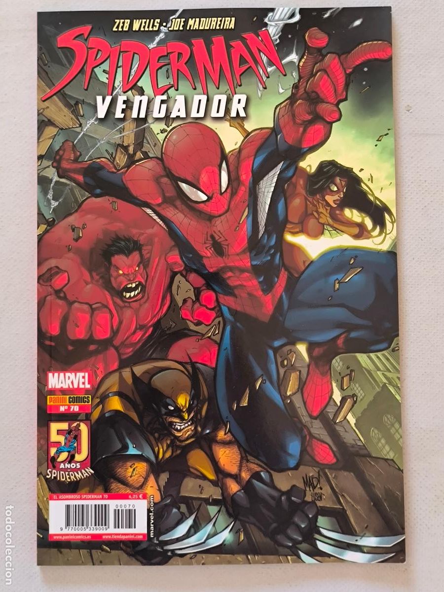 C&oacute;mics: EL ASOMBROSO SPIDERMAN N&ordm; 70 - SPIDERMAN VENGADOR - MARVEL - PANINI (K1)