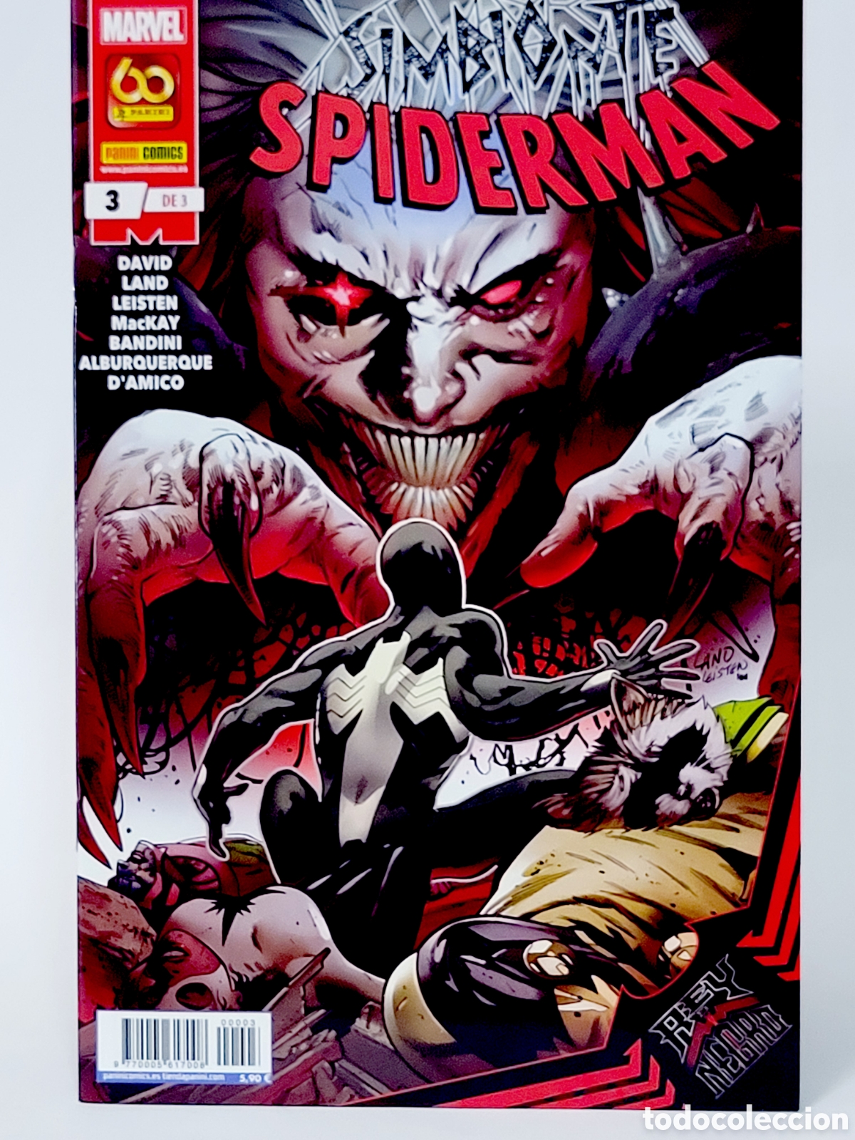 C&oacute;mics: C&Oacute;MIC REY DE NEGRO SPIDERMAN SIMBIONTE 3 PANINI MARVEL GRAPA DE KIOSCO