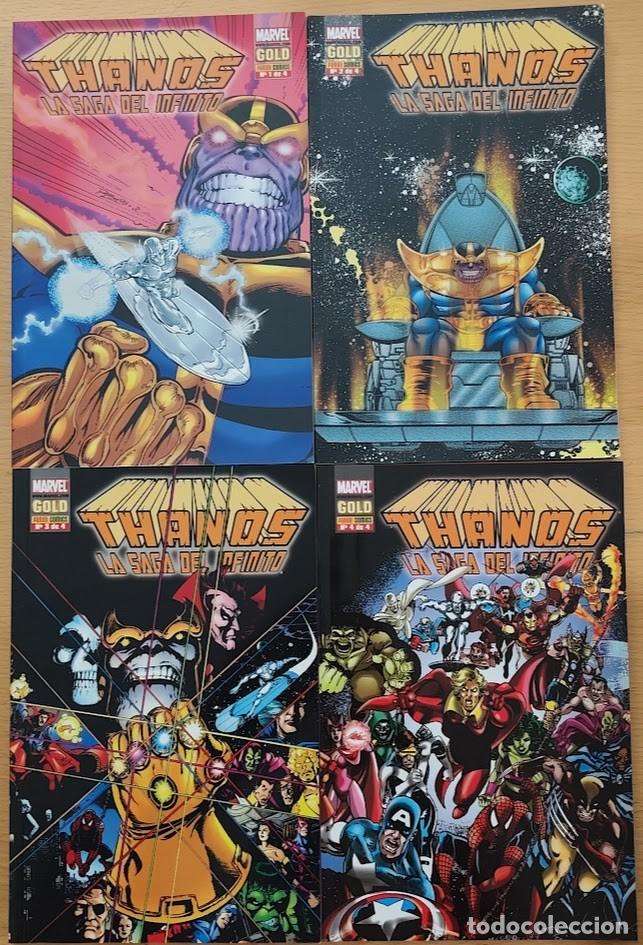 C&oacute;mics: MARVEL GOLD THANOS: LA SAGA DEL INFINITO 1 A 4 (COMPLETA). JIM STARLIN, GEORGE PEREZ. PANINI