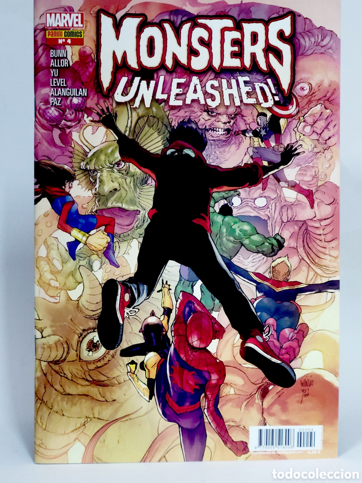 C&oacute;mics: C&Oacute;MIC MONSTERS UNLEASHED 4 PANINI MARVEL GRAPA DE KIOSCO