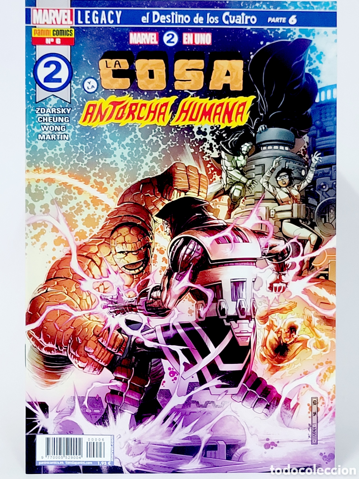 C&oacute;mics: C&Oacute;MIC MARVEL 2 EN UNO 6 LA COSA ANTORCHA HUMANA PANINI MARVEL GRAPA DE KIOSCO