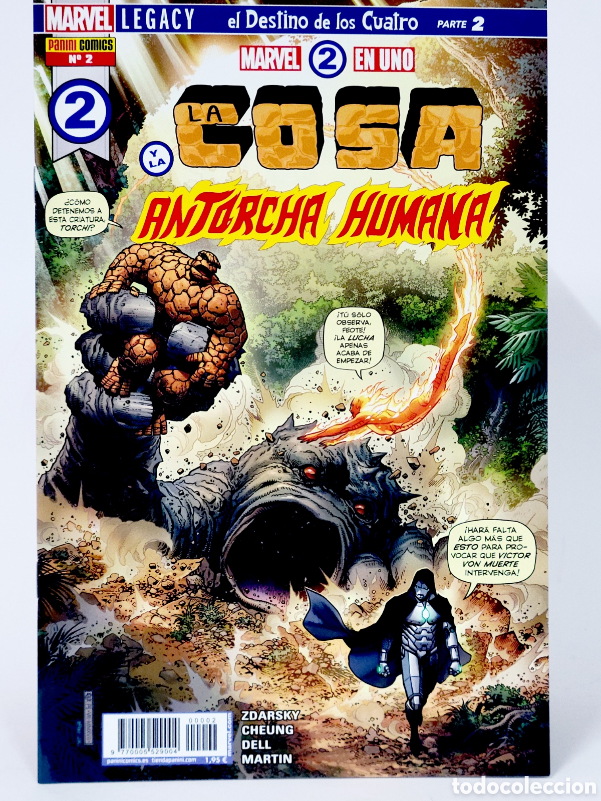 C&oacute;mics: C&Oacute;MIC MARVEL 2 EN UNO 2 LA COSA ANTORCHA HUMANA PANINI MARVEL GRAPA DE KIOSCO