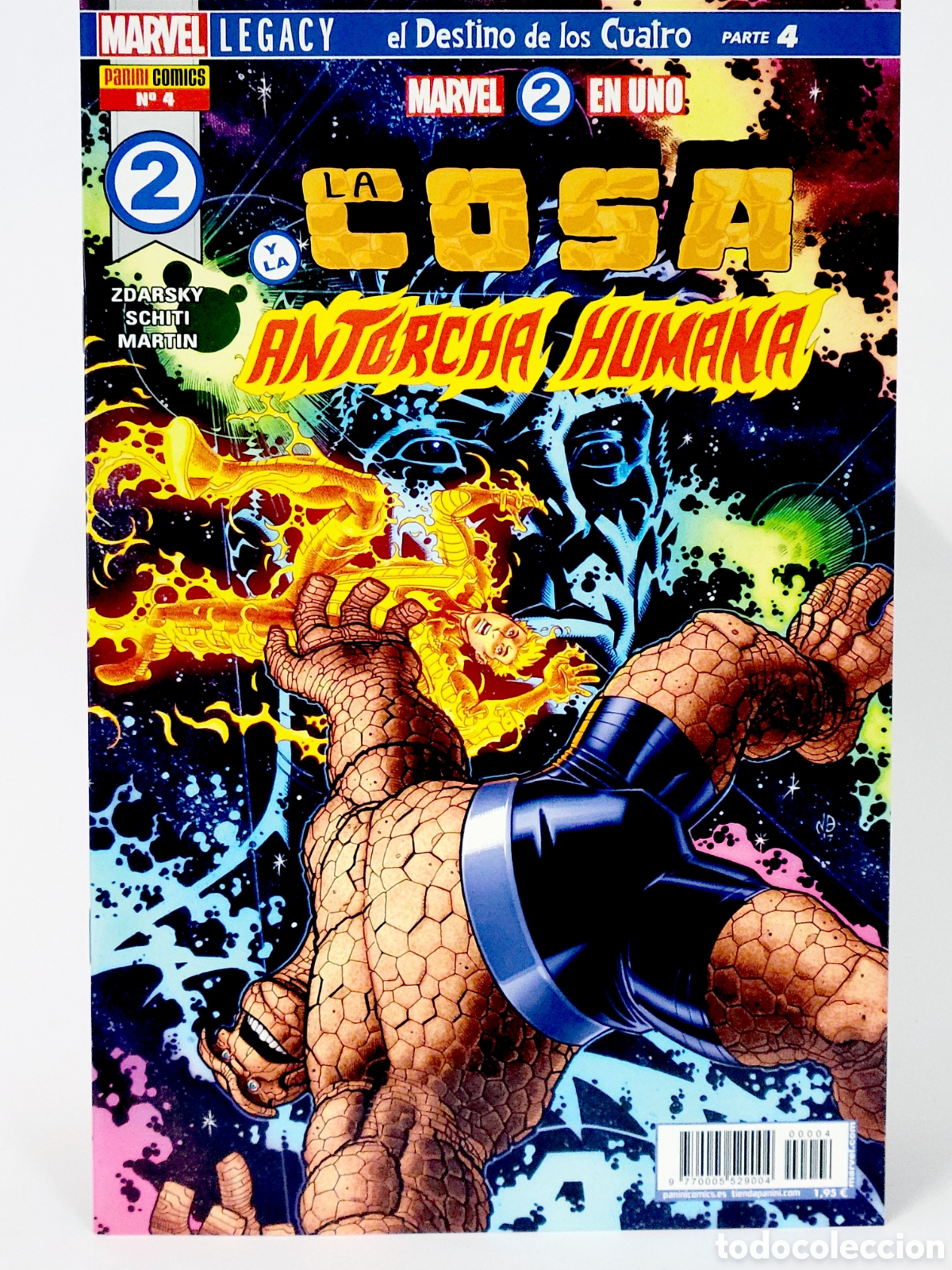 C&oacute;mics: C&Oacute;MIC MARVEL 2 EN UNO 4 LA COSA ANTORCHA HUMANA PANINI MARVEL GRAPA DE KIOSCO