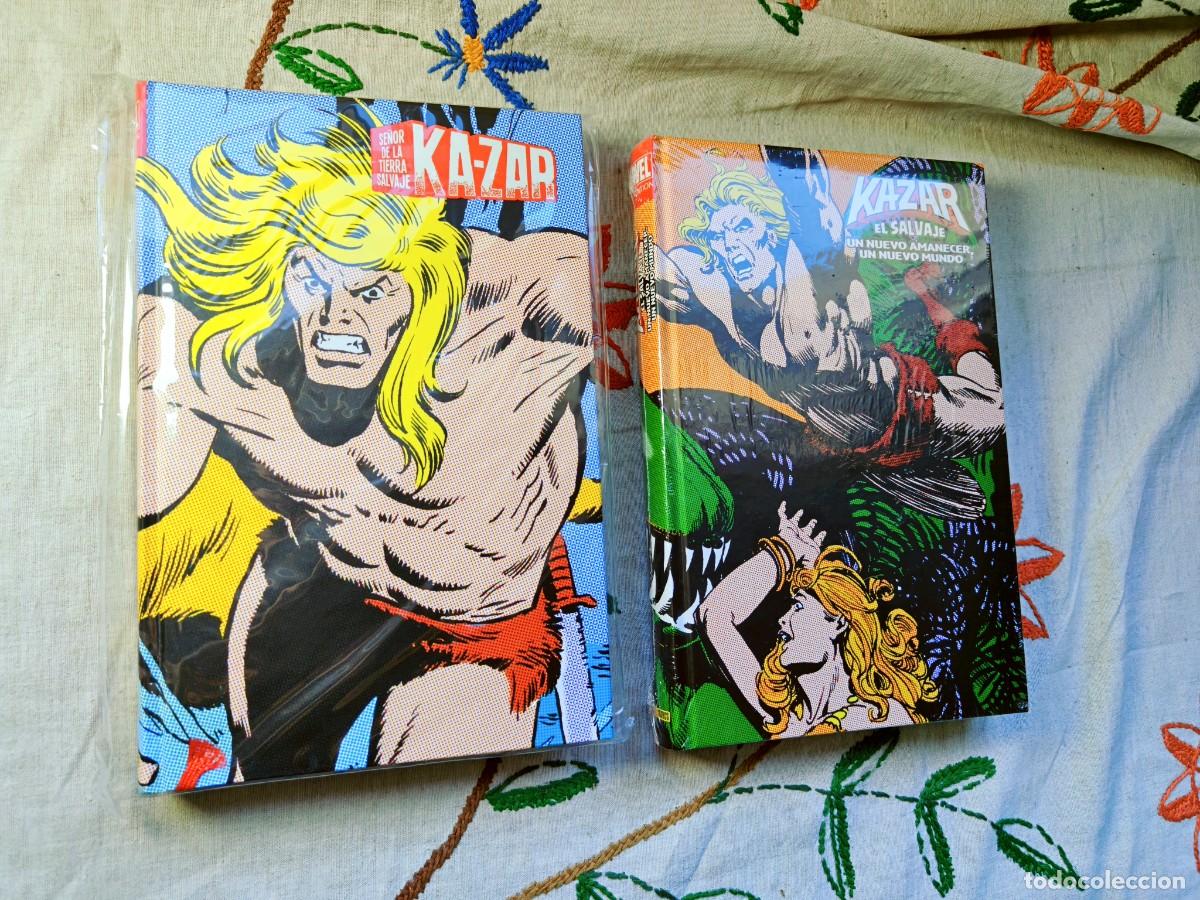C&oacute;mics: Kazar Se&ntilde;or de la Tierra Salvaje y Kazar el Salvaje nuevo amanecer. Marvel Limited Edition. Panini.