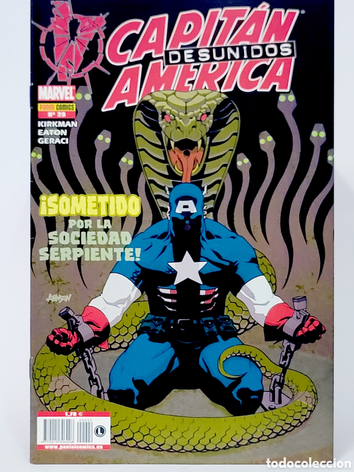 C&oacute;mics: C&Oacute;MIC CAPIT&Aacute;N AM&Eacute;RICA DESUNIDOS 29 PANINI MARVEL GRAPA DE KIOSCO