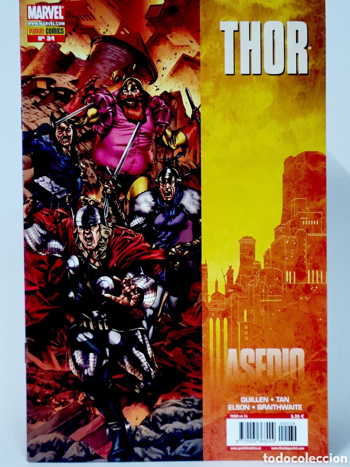 C&oacute;mics: C&Oacute;MIC THOR ASEDIO 34 PANINI MARVEL GRAPA DE KIOSCO