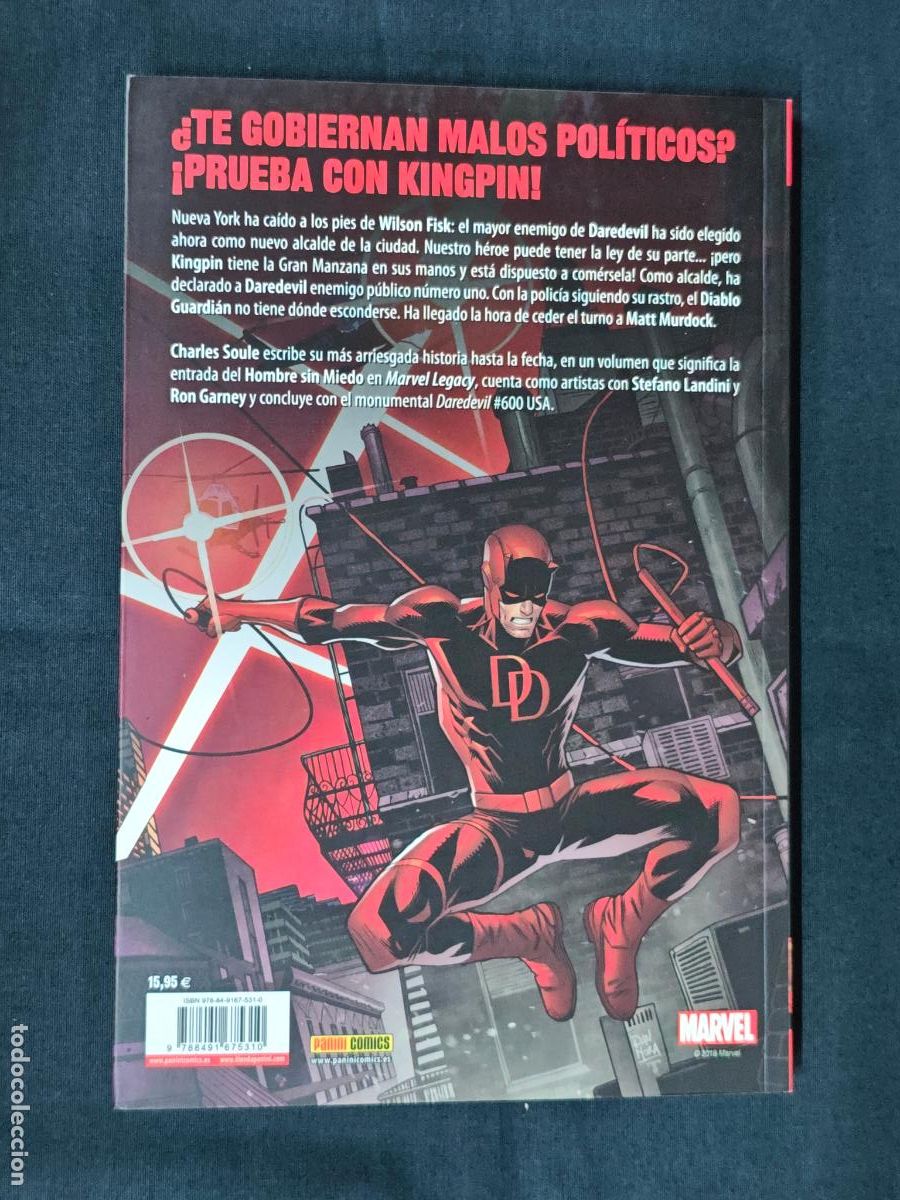 C&oacute;mics: COLECCION 100% - DAREDEVIL - ALCALDE FISK - PANINI - - Foto 2