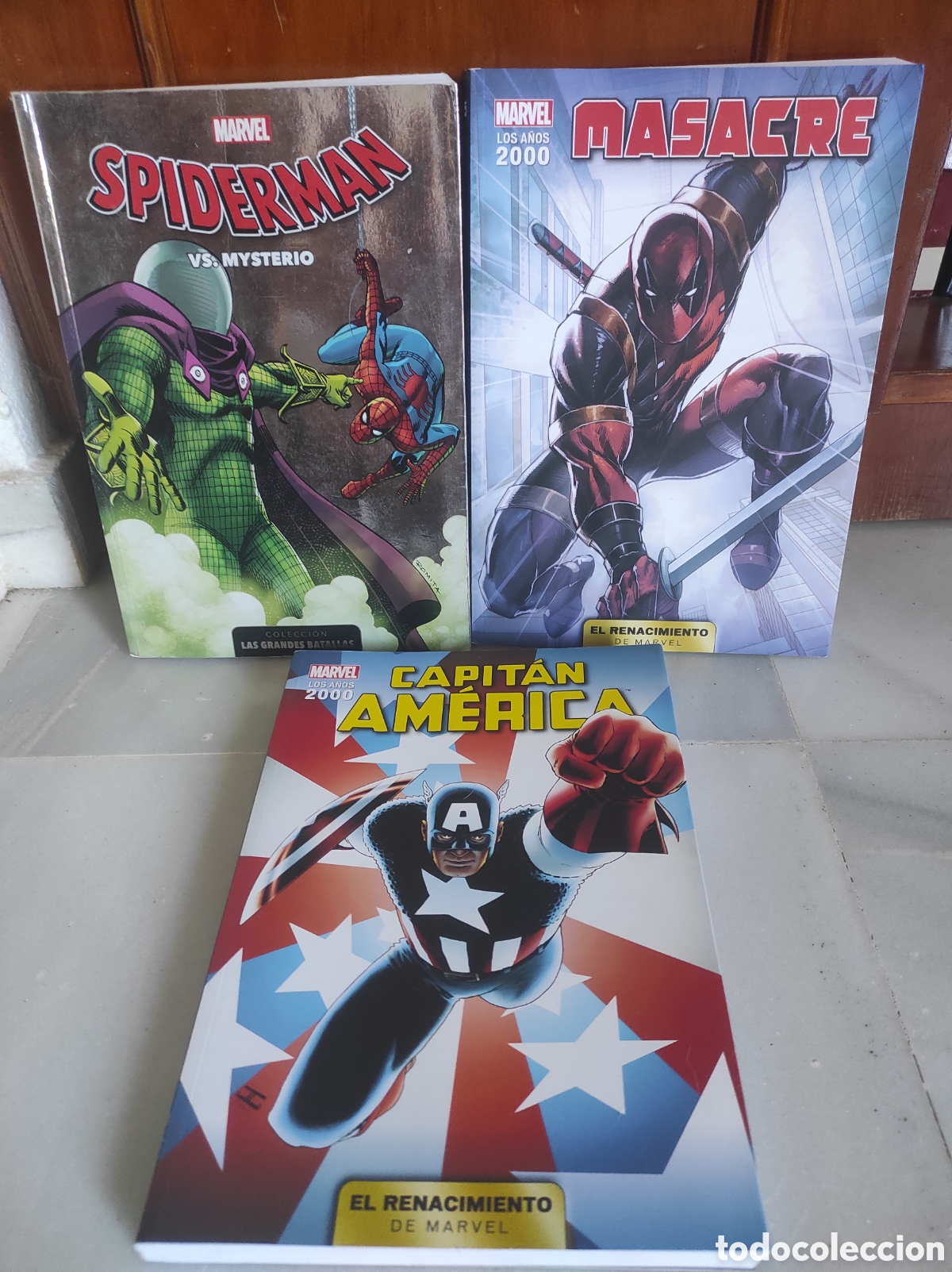 C&oacute;mics: Lote 3 Comic Marvel Capitan America, Spiderman VS Mysterio y Masacre. Los a&ntilde;os 2000