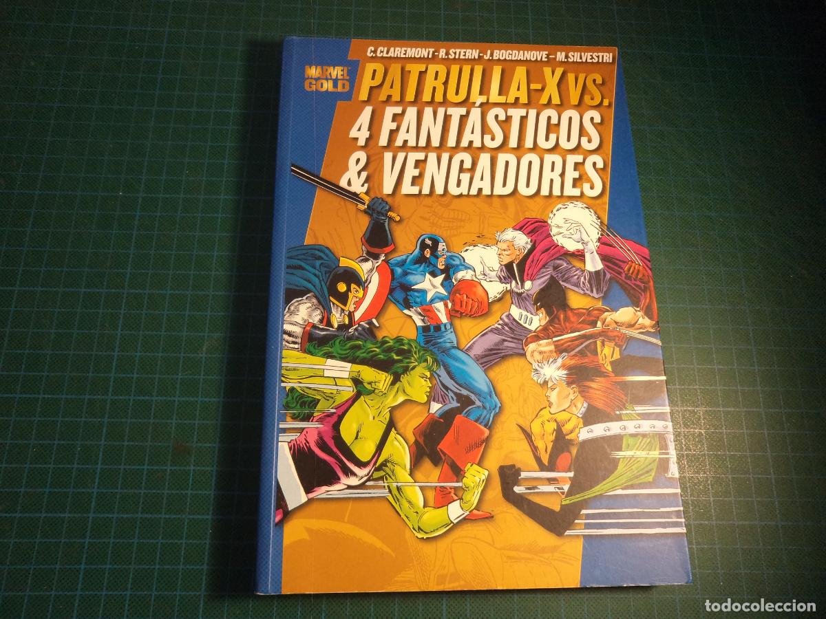 C&oacute;mics: Marvel Gold. Patrulla X vs 4 Fantasticos & Vengadores. las hojas no estan muy bien pegadas. Ver foto