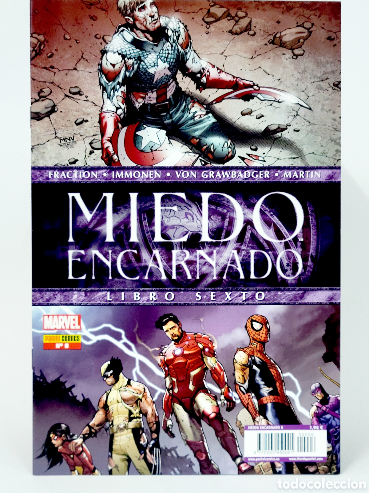 C&oacute;mics: C&Oacute;MIC MIEDO ENCARNADO 6 LIBRO SEXTO PANINI MARVEL GRAPA DE KIOSCO