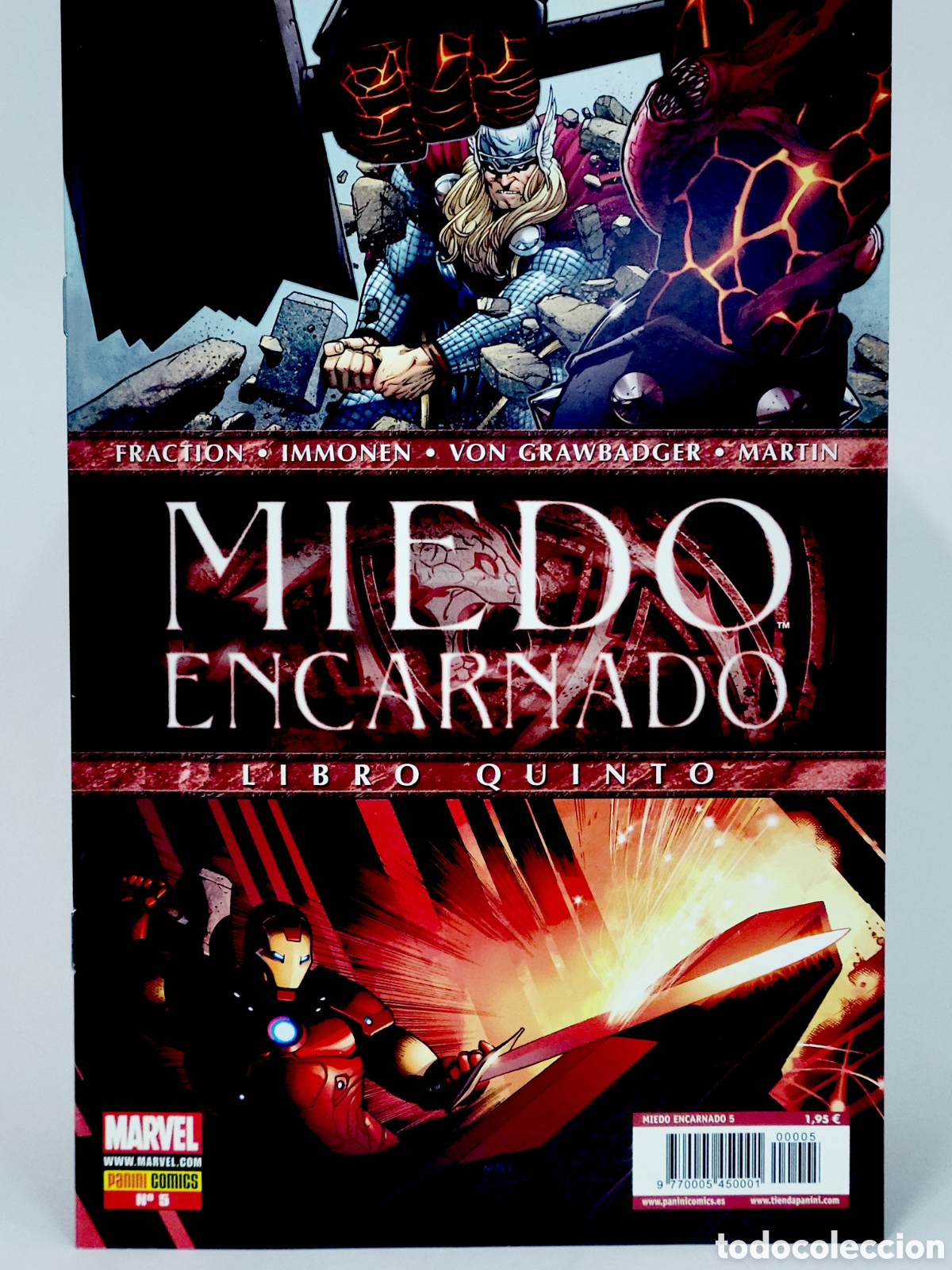 C&oacute;mics: C&Oacute;MIC MIEDO ENCARNADO 5 LIBRO QUINTO PANINI MARVEL GRAPA DE KIOSCO