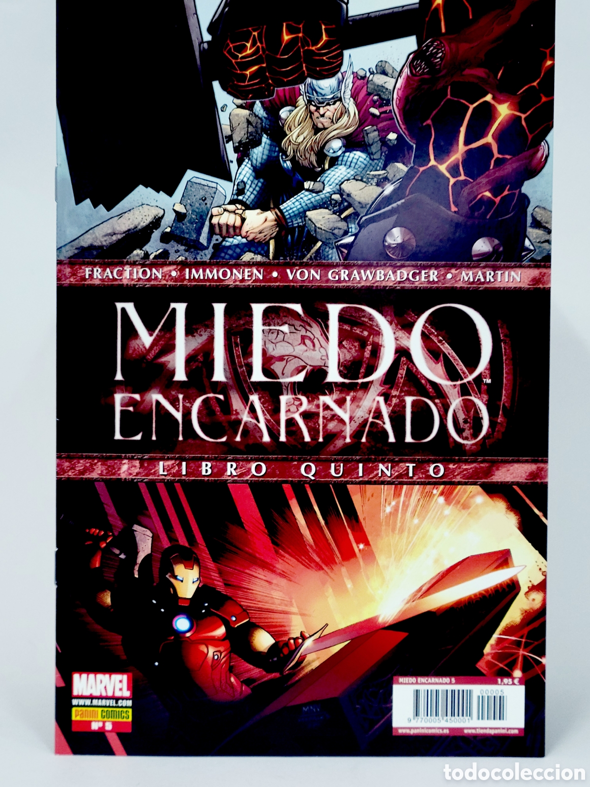 C&oacute;mics: C&Oacute;MIC MIEDO ENCARNADO 5 LIBRO QUINTO PANINI MARVEL GRAPA DE KIOSCO