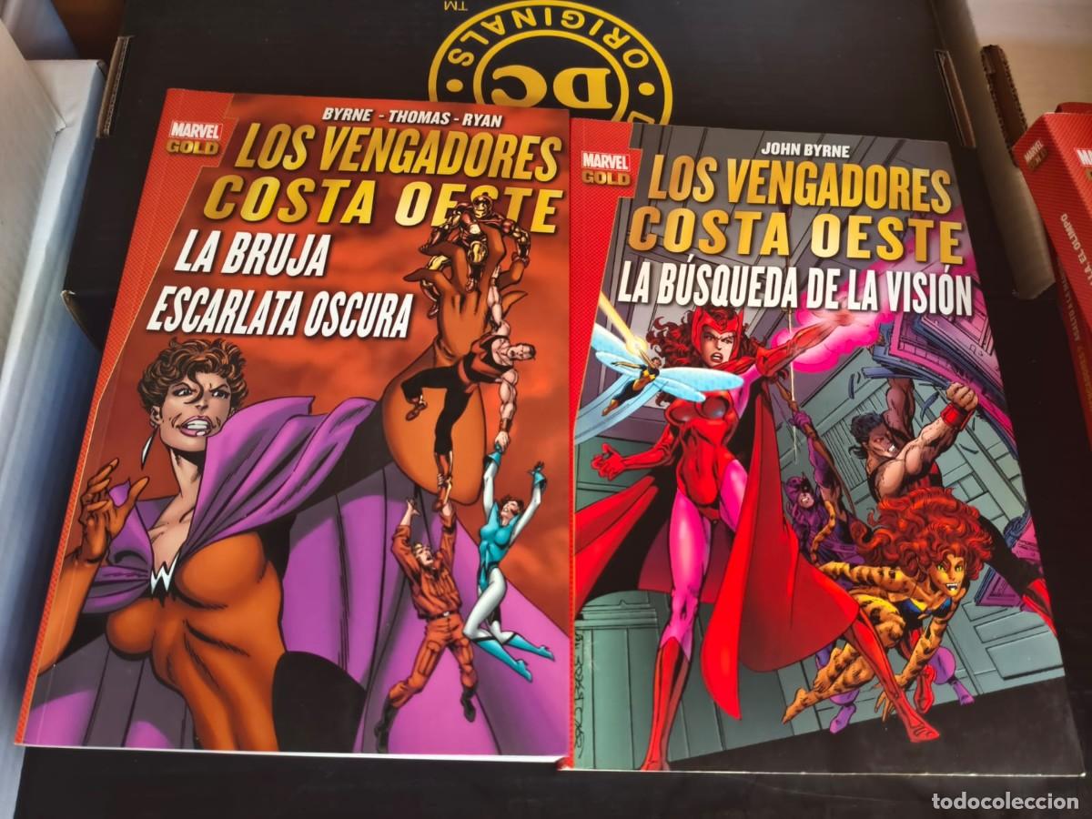 C&oacute;mics: Los Vengadores Costa Oeste Marvel Gold 7 y 8 Byrne La B&uacute;squeda de la Visi&oacute;n + Bruja Escarlata Oscura