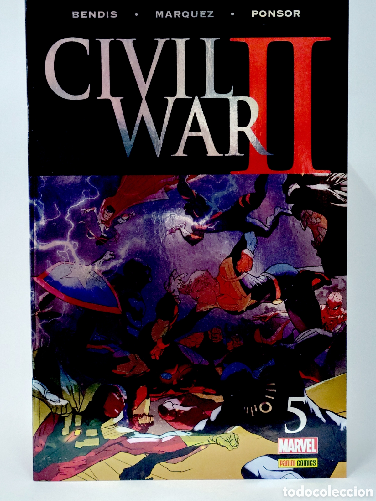 C&oacute;mics: C&Oacute;MIC CIVIL WAR II 5 PANINI MARVEL GRAPA DE KIOSCO