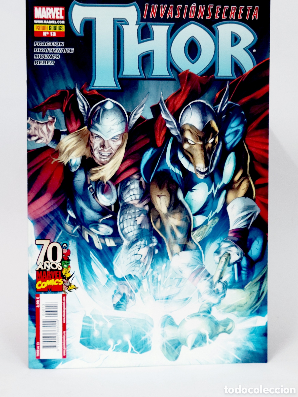 C&oacute;mics: C&Oacute;MIC THOR INVASI&Oacute;N SECRETA 13 PANINI MARVEL GRAPA DE KIOSCO