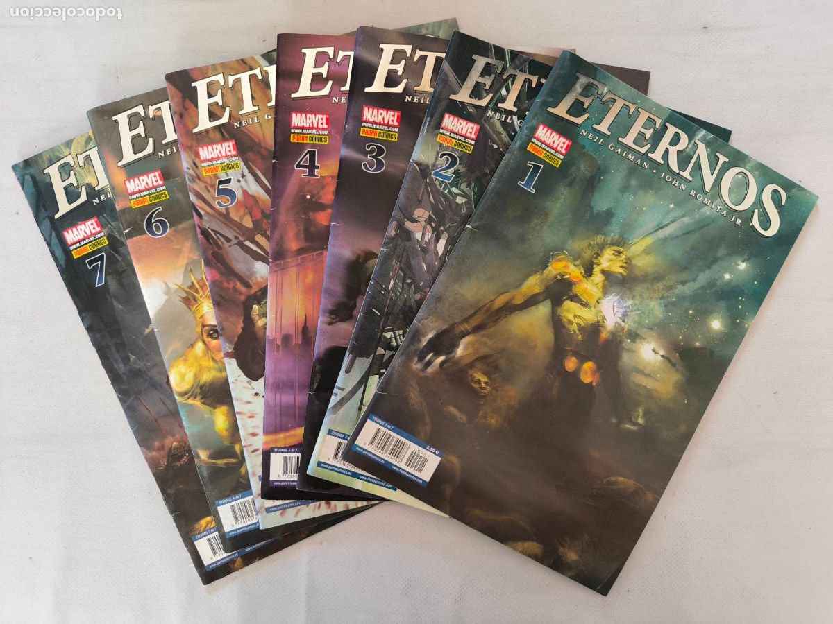 C&oacute;mics: ETERNOS COMPLETA N&ordm; 1 A 7 - NEIL GAIMAN, JOHN ROMITA JR. - MARVEL - PANINI (B&Ntilde;)