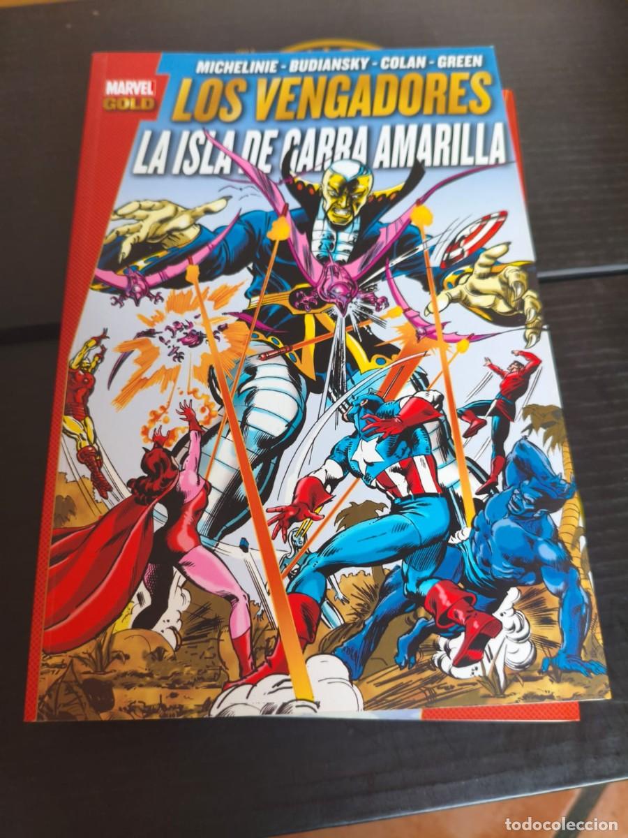 C&oacute;mics: Los Vengadores Marvel Gold La isla de Garra Amarilla Panini R&uacute;stica Micheline Infantino Colan Golden