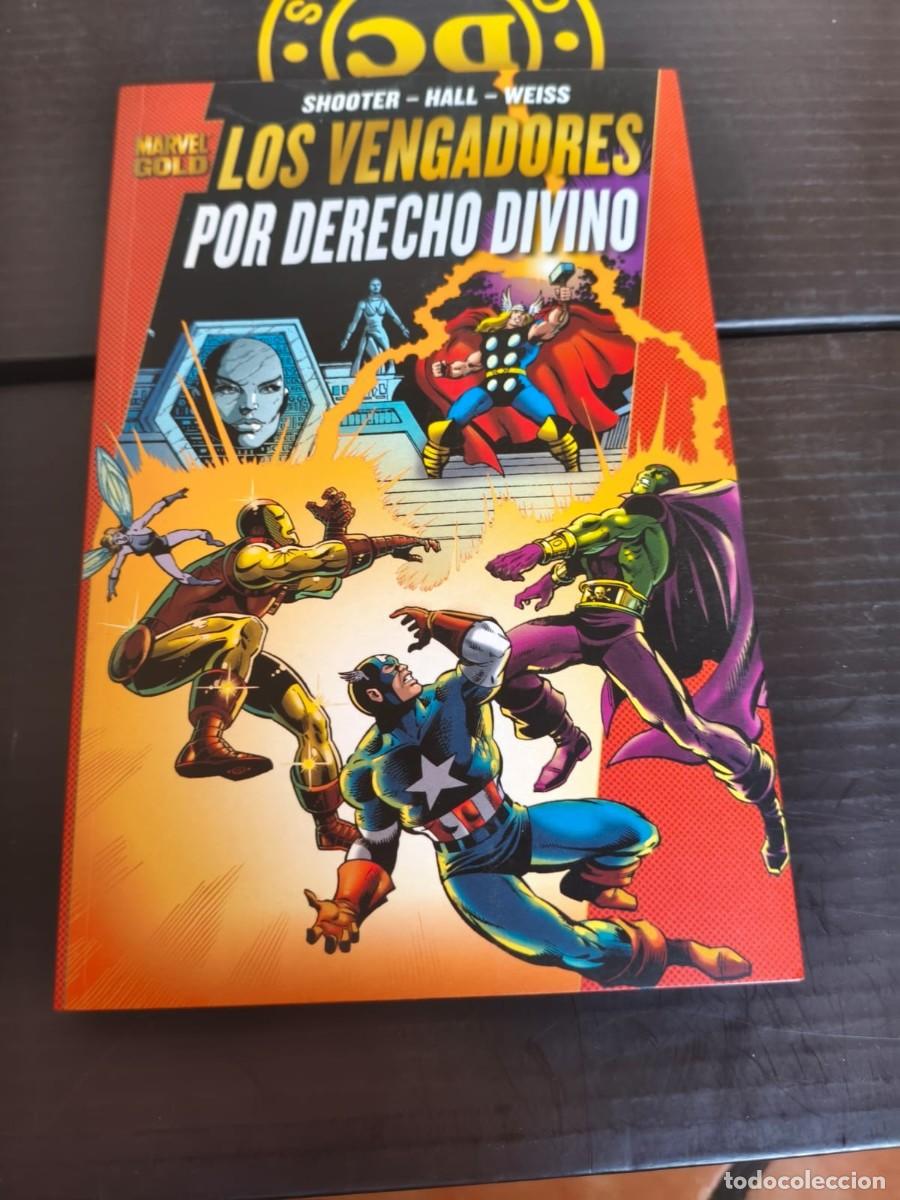 C&oacute;mics: Los Vengadores Marvel Gold Por derecho divinoPanini R&uacute;stica Shooter Hall Weiss DeMatteis Perlin Kupp
