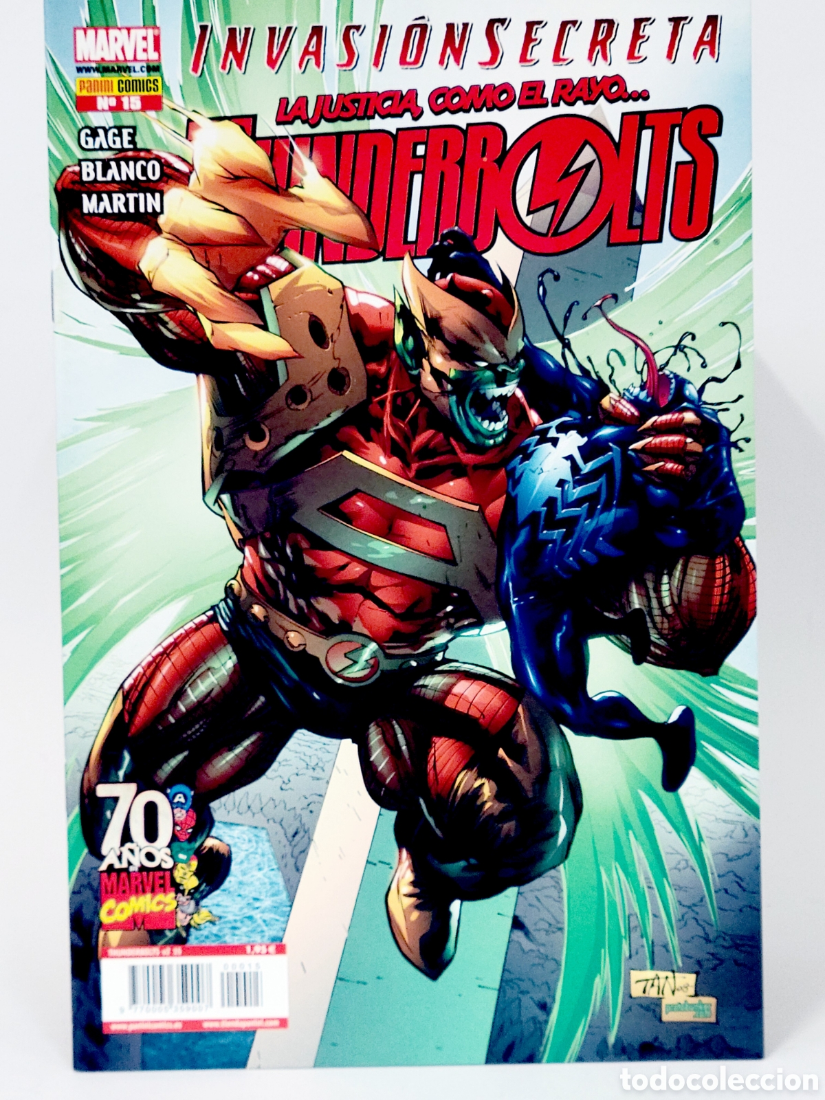C&oacute;mics: C&Oacute;MIC THUNDERBOLTS 15 INVASI&Oacute;N SECRETA PANINI MARVEL GRAPA DE KIOSCO