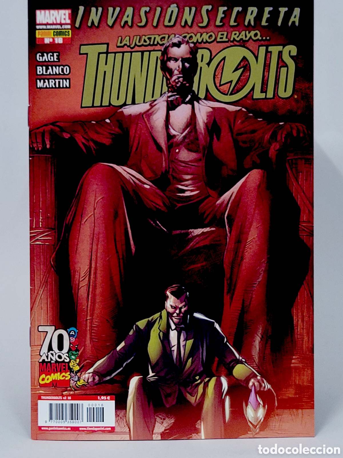 C&oacute;mics: C&Oacute;MIC THUNDERBOLTS 16 INVASI&Oacute;N SECRETA PANINI MARVEL GRAPA DE KIOSCO