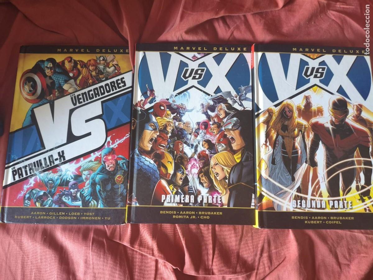 C&oacute;mics: VvX: Los Vengadores Vs. La Patrulla-X. Marvel Deluxe Panini 3 tomos completa 0, 1 y 2
