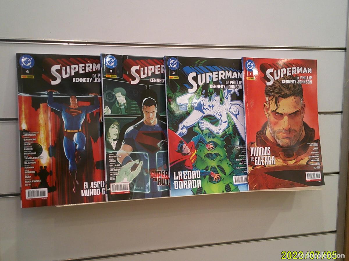 C&oacute;mics: LOTE 4 TOMOS DE SUPERMAN DE PHILLIP KENNEDY JOHNSON TOMOS N&ordm; 1-2-3 Y 4 DC - PANINI OFERTA (ANTES 53&euro;