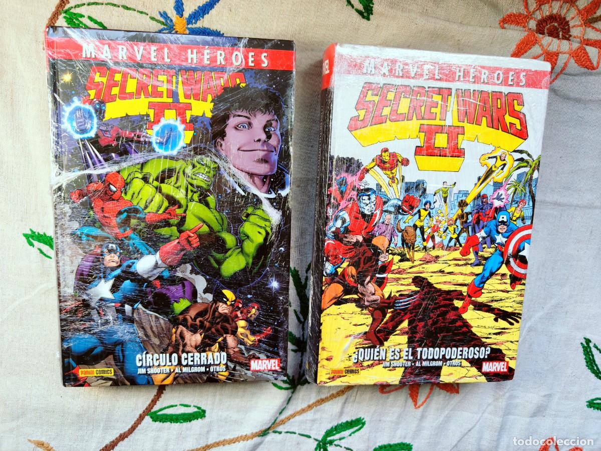 C&oacute;mics: Secret Wars II y II C&iacute;rculo cerrado. Marvel H&eacute;roes. Jim Shooter. Panini.