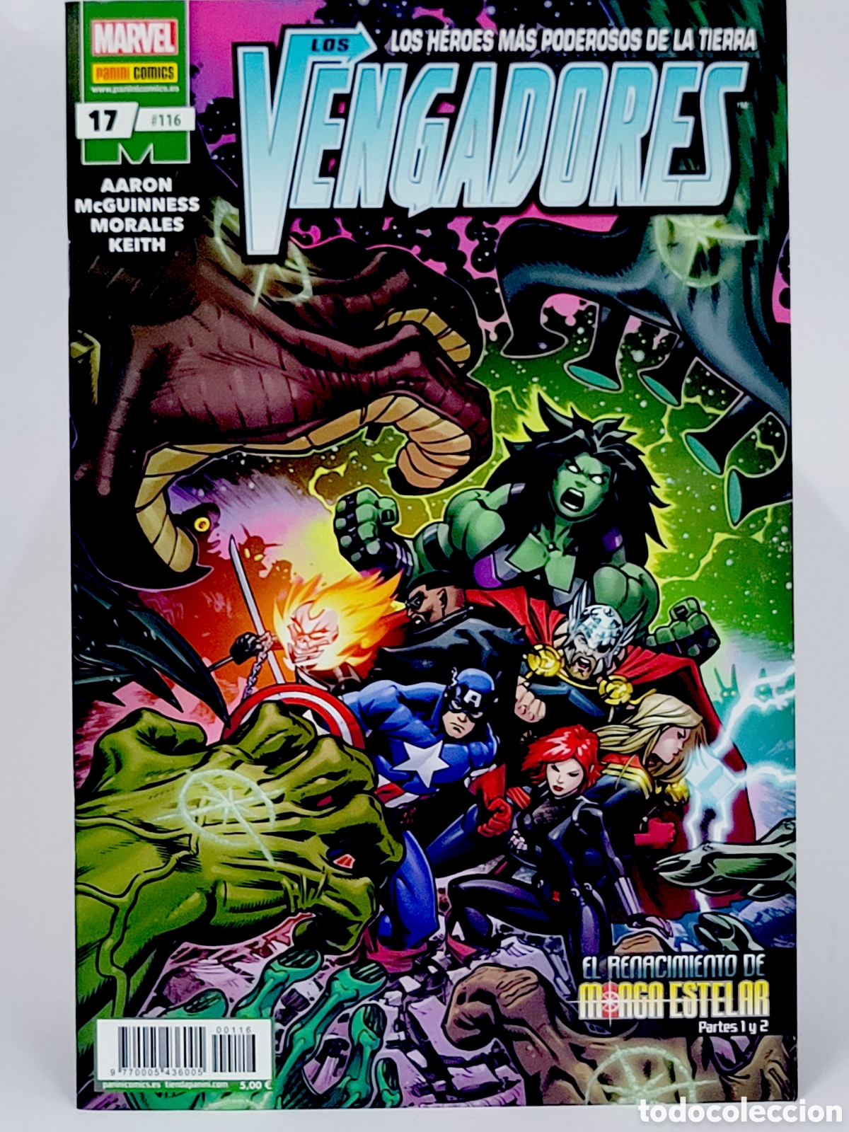C&oacute;mics: C&Oacute;MIC LOS VENGADORES 116 EL RENACIMIENTO DE MARCA ESTELAR PANINI MARVEL GRAPA DE KIOSCO