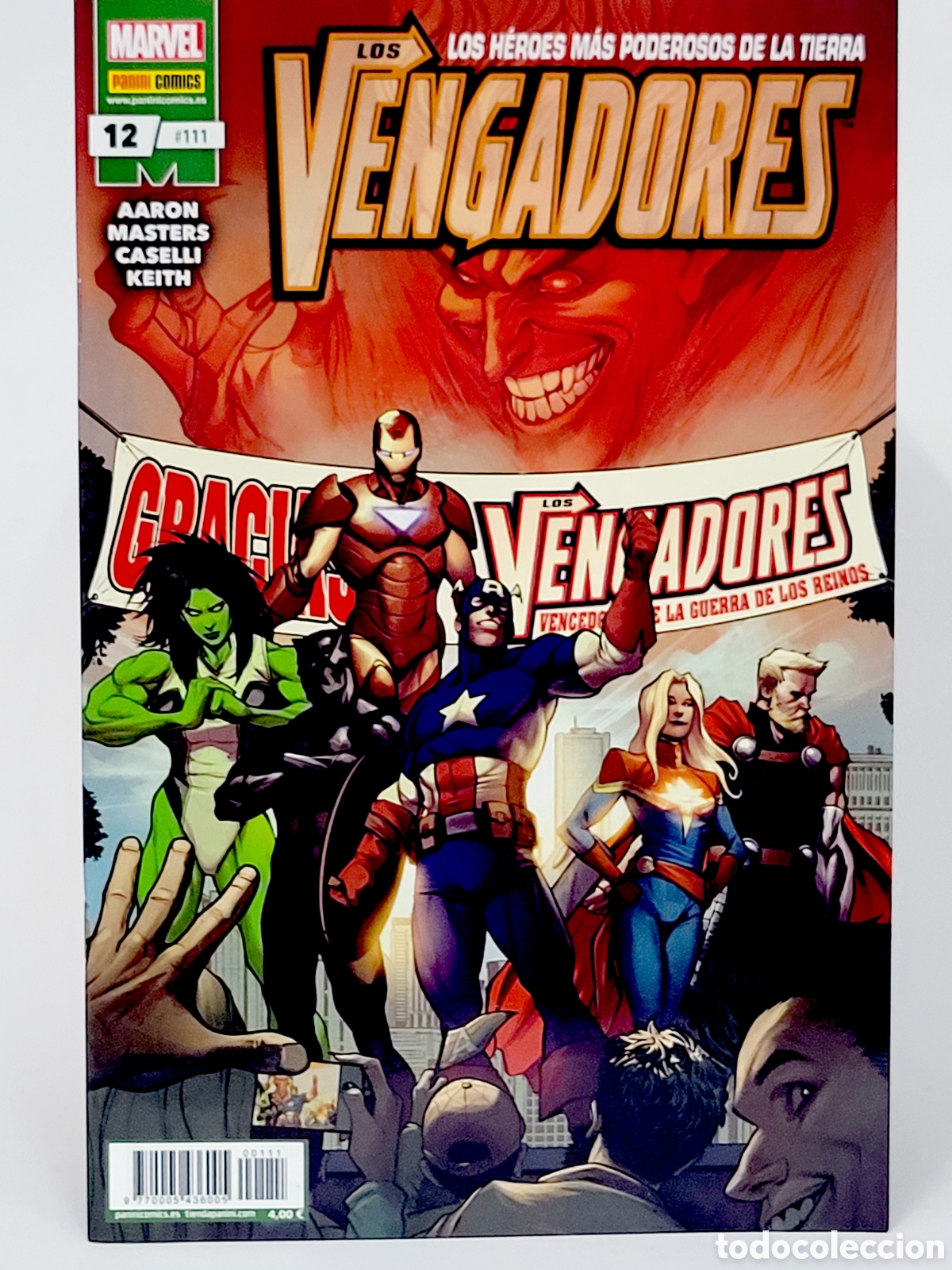 C&oacute;mics: C&Oacute;MIC LOS VENGADORES 111 PANINI MARVEL GRAPA DE KIOSCO